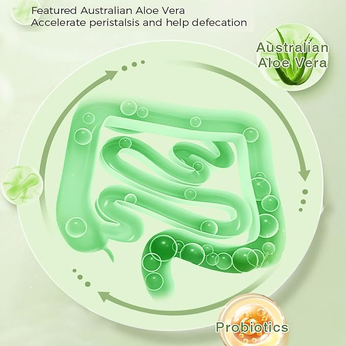 Aloe Vera Probiotic | Contains Australian Aloe Vera, Cassia and Digestive enzymes, add Four probiotics. | Improves Gut Health and Digestion, no More Constipation | 60 Capsules