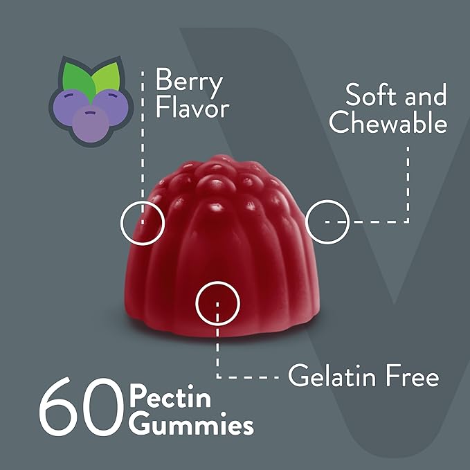 Vitamin B6 Gummies 100mg for Adults & Teens - B6 Vitamins for Mood & Nerve Function Support - Immune Booster - Vegan, GMO Free, Gluten Free, Gelatin Free - Tasty Chewable Berry Flavored VIT B6 Gummy