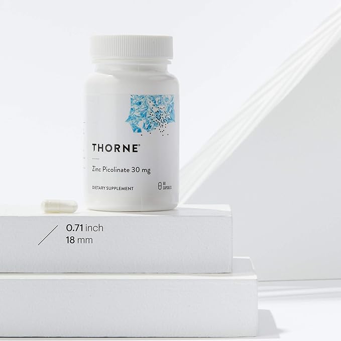 THORNE Zinc Picolinate 30 mg - Well-Absorbed Zinc Supplement for Growth and Immune Function* - 60 Capsules