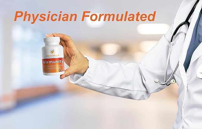 Virmunity - Immune Support Supplement, 60 Capsules for Adults, with Vitamin C and E, Selenium, Zinc, Antioxidants, NAC, and probiotics.