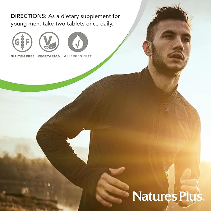 Natures Plus Source of Life Power Teen for Him, Wild Berry - 60 Chewable Tablets, Pack of 2 - High Potency Teenage Multivitamin - Gluten Free, Sugar Free - 60 Total Servings