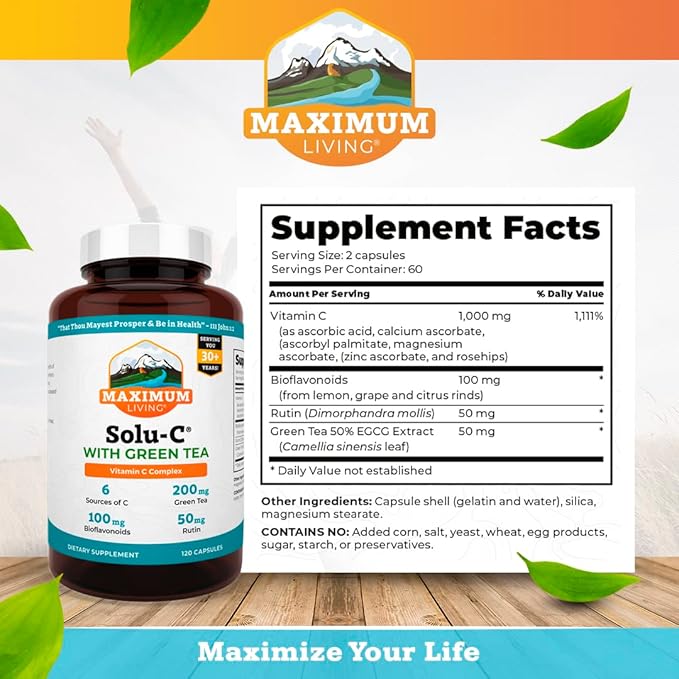 Solu-C with Green Tea, 120 Capsules
