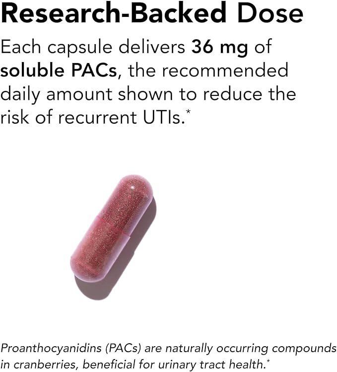 Theralogix TheraCran One Cranberry Capsules - 180-Day Supply - Cranberry Supplement for Men & Women - Cranberry Pills to Support Urinary Tract Health* - 36mg PACs per Capsule - NSF Certified, 180 Coun