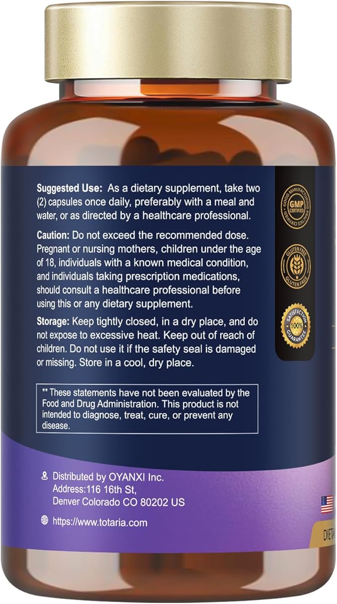 Thyroid Support Supplement Complex Capsules - Iodine Thyroid with L Tyrosine for Hormonal Balance