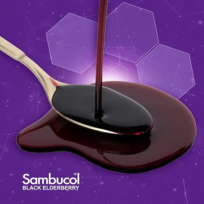 Sambucol Black Elderberry Syrup - Sambucus Elderberry Syrup, Black Elderberry Liquid, Immune Support, Elderberry Syrup for Kids and Adults, High Antioxidants, Gluten Free - Original Formula, 4 Fl Oz