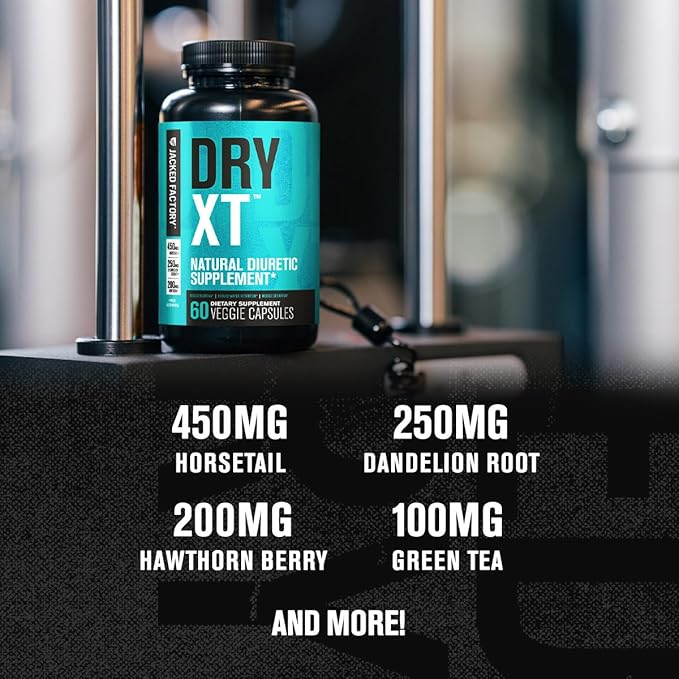 Jacked Factory Stim-Free Weight Loss Stack - Lean XT Stim-Free Fat Burner and Dry XT Water Pills for Bloating Reduction (30 Day Supply)