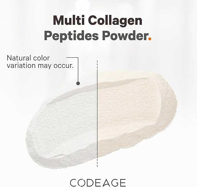 Codeage Multi Collagen Protein Powder Peptides, Hydrolyzed Collagen for Women & Men, Collagen Supplements, Grass Fed Bone Broth, 2-Month Supply, Unflavored, Type 1, 2, 3, 5 & 10, Non-GMO - 20 OZ