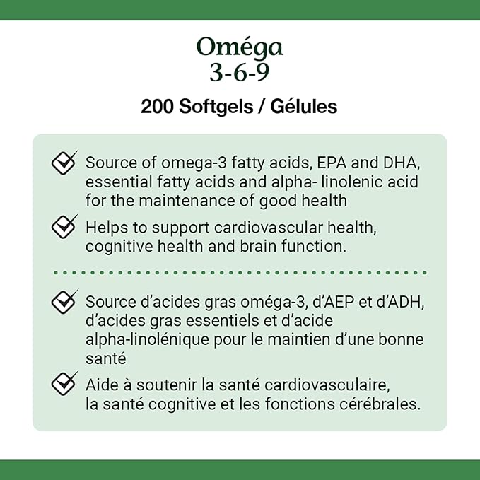 Nature's Bounty Omega-3-6-9 1200mg 200 count