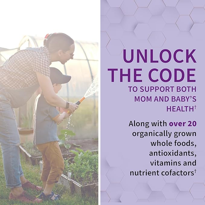 Prenatal Multivitamin for Women from Whole Foods with Biotin, Iron & Folate not Folic Acid, Probiotics for Immune Support - Vitamin Code Raw by Garden of Life - Pregnancy Must Haves - 180 capsules
