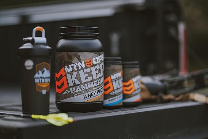 MTN OPS BCAA Powder, 2:1:1 Amino Acids Supplement Powder for Rapid Muscle Recovery & Repair with Zero Sugar & Gluten Free - 30-Serving Tub Pineapple Flavor, Cameron Hanes Keep Hammering Series