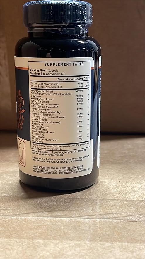 WINDSOR BOTANICALS Cortisol Blocker and Liquid Melatonin 3mg General Wellness Bundle