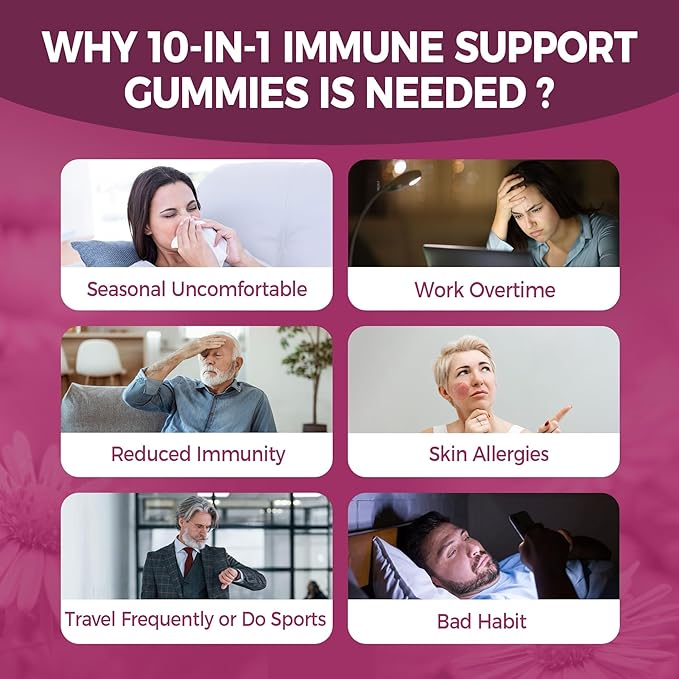Vitamin C D3 Zinc Gummies for Adults w/Echinacea, Elderberry, Selenium, Magnesium,Vitamin D3 5000IU, Daily Immunity Booster Multivitamin Gummies, for Immunity Antioxidant Bone Energy,Vegan 1 Pack