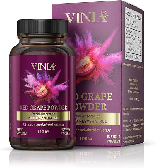 12-Hour Long-Lasting Piceid Resveratrol Supplement. Nitric Oxide Supplement. Supports Heart Health, Blood Flow, Boost Oxygen Superfood Powder, Keto Friendly. Vegan & Non-GMO. 60 Day Supply.