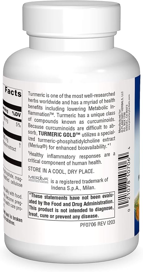 Planetary Herbals Turmeric Gold 500mg, for Healthy Inflammation Response, 120 Tablets