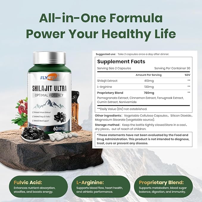 Shilajit for Men & Skin Health Beauty Collagen Capsules Bundle