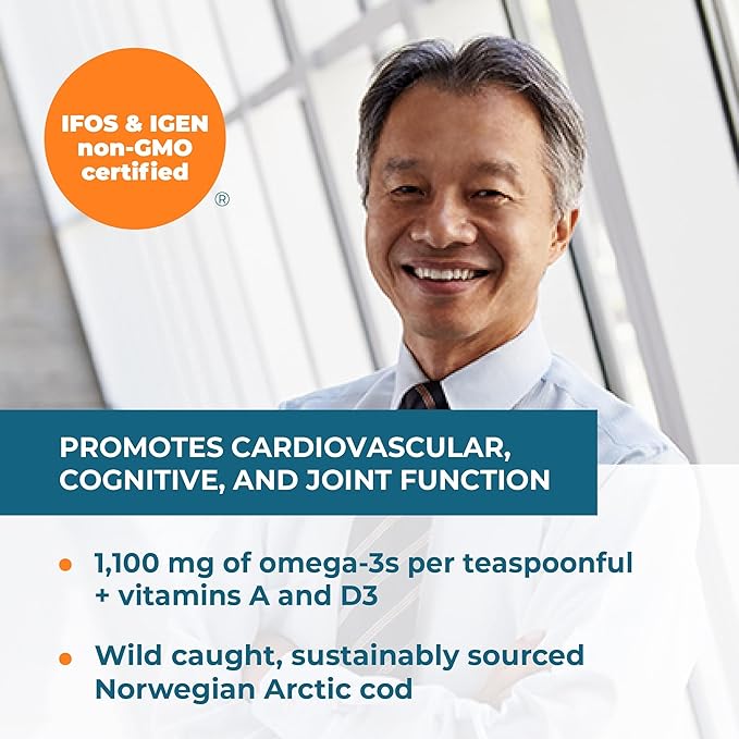 Carlson - Cod Liver Oil, Omega-3s EPA & DHA, Heart, Brain, Vision & Joint Health, Norwegian, Fruit Splash, 250 ml