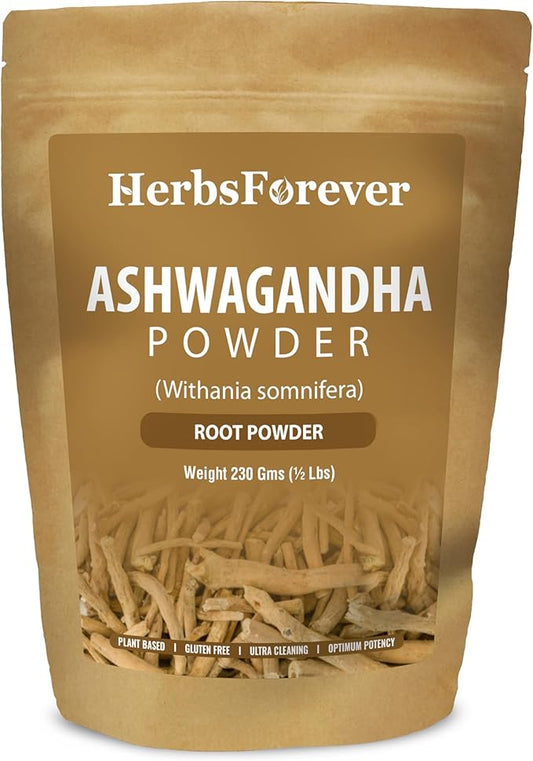 Ashwagandha Powder 230g I Winter Cherry, Non-GMO, Vegan, Gluten-Free I Ayurvedic Stress-Buster Supports Energy Booster, Vitality & Rejuvenator Overall Wellness