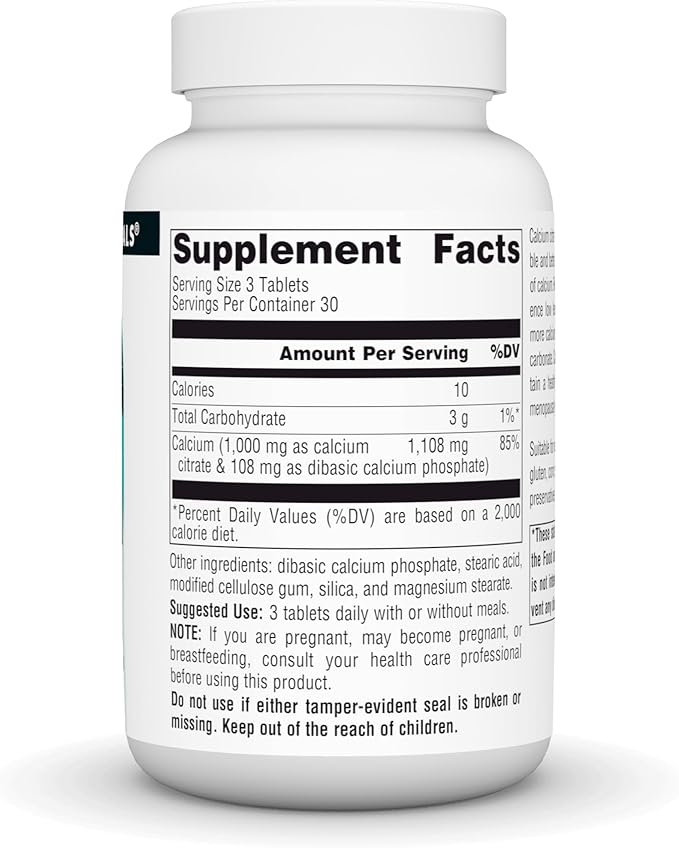 SOURCE NATURALS Calcium Citrate 1,000 mg of Calcium per Serving, 90 Count