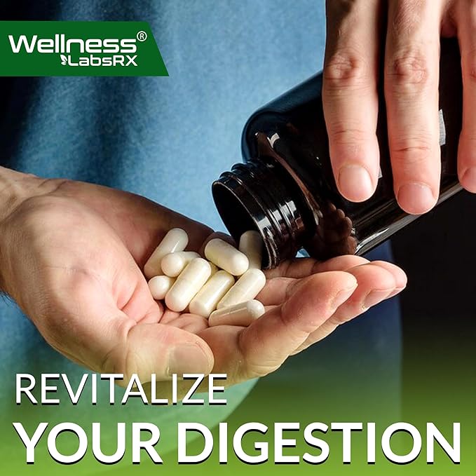 Digestive Enzymes with Probiotics and Prebiotics, 450mg, 5 Billion CFUs - Pure Super Digestion Capsules - Digestive Enzymes for Women & Men Support Digestion & Gut Health - 120 Count