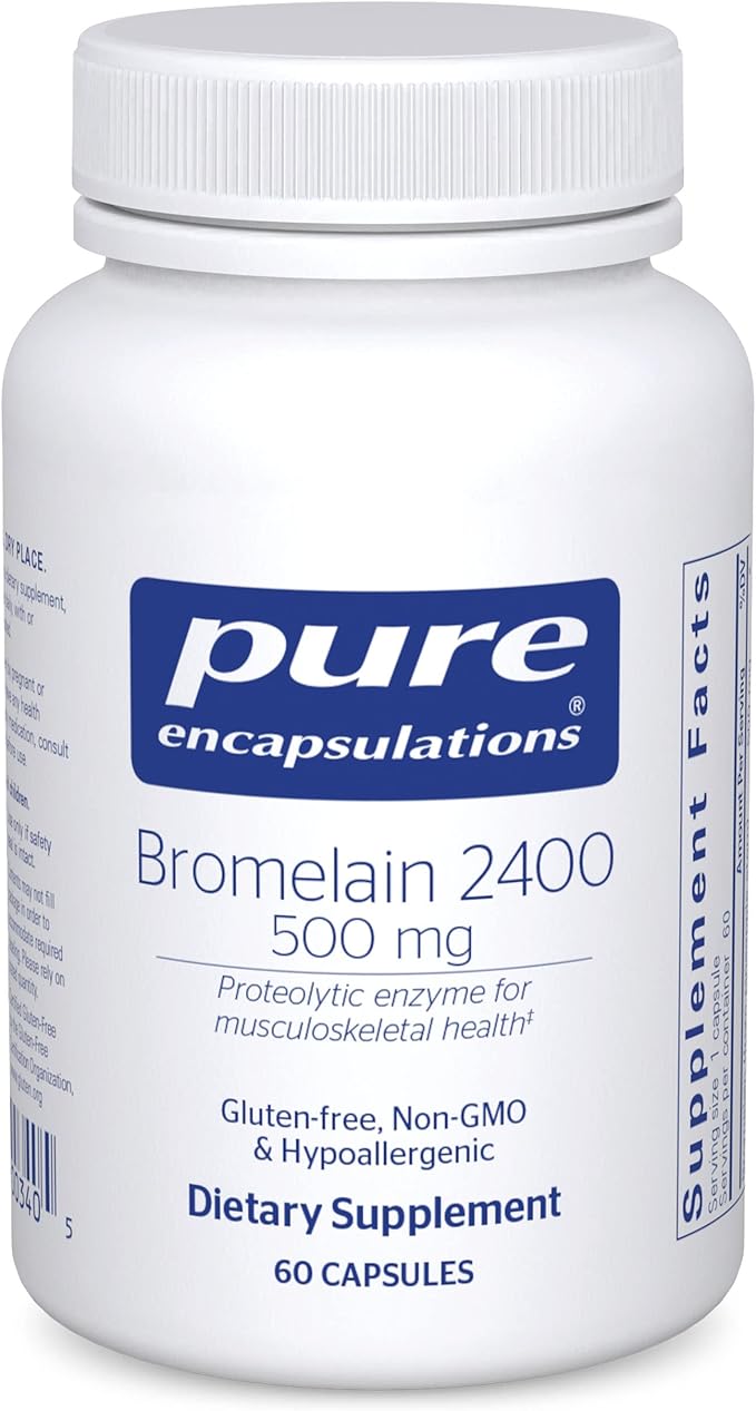 Pure Encapsulations Bromelain 2400 500 mg - for Digestive Support & Musculoskeletal Health - Supports Joints & Muscle Recovery* - Proteolytic Enzymes - Vegan - 60 Capsules