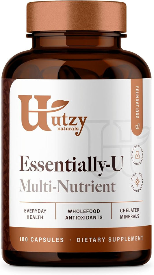 Essentially-U Multi-Nutrient | Whole Food Antioxidants + Chelated Minerals for Everyday Health | 180 Capsules
