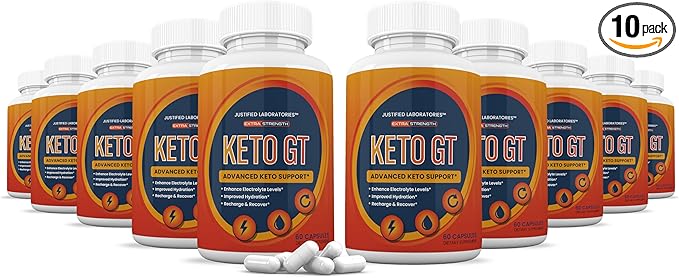 (10 Pack) Keto GT Keto Pills 1275MG New & Improved Formula Contains Apple Cider Vinegar Extra Virgin Olive Oil Powder Green Tea Leaf 600 Capsules