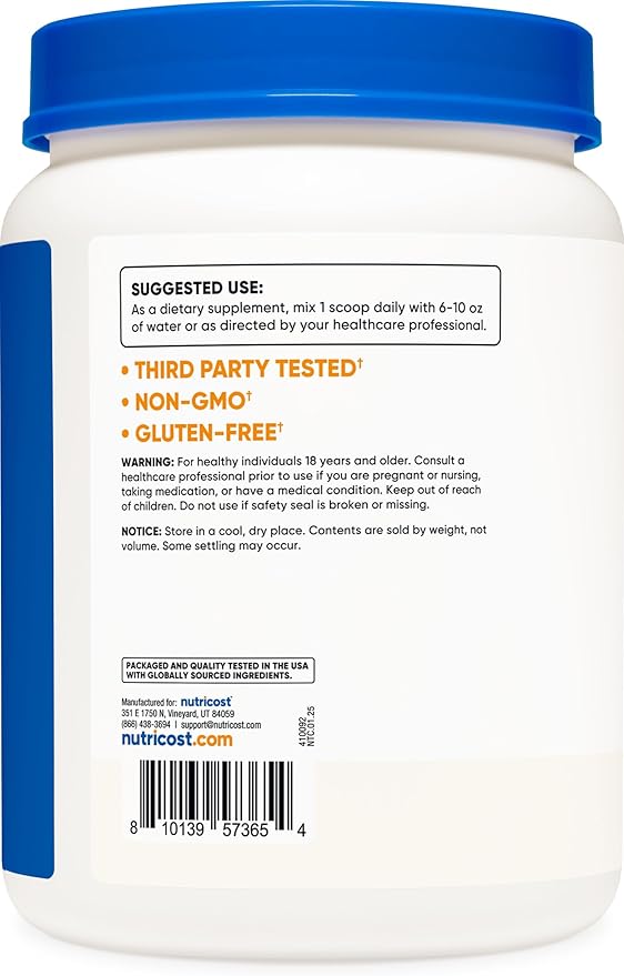 Nutricost L-Arginine Powder 1KG - Pure L-Arginine, 5g Per Serving