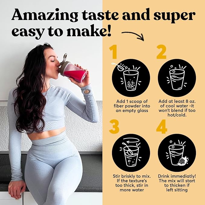 ColonBroom Premium Powder Supplement (Strawberry) - Colon Broom Psyllium Husk Fiber Powder Drink - Gluten Free, Non-GMO Colon Cleanse for Bloating Relief & Gut Health, 50 Servings