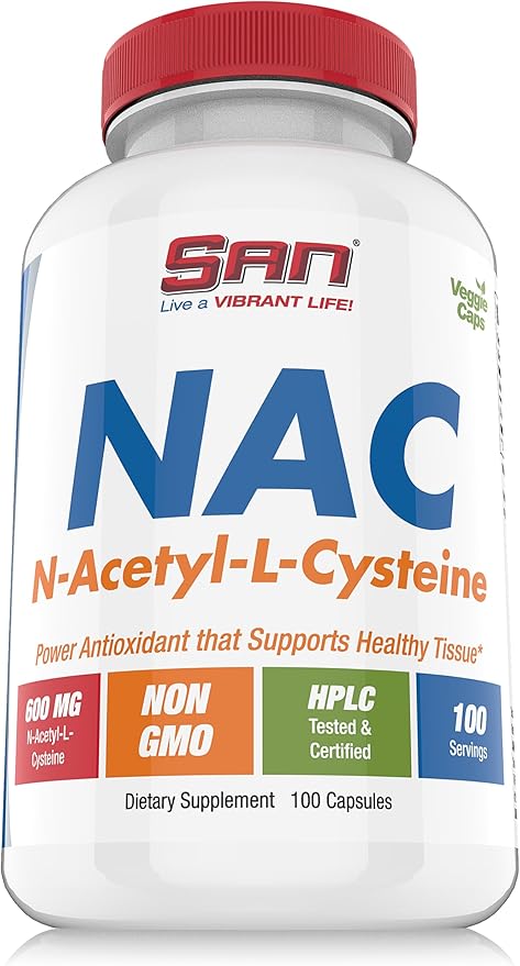 N-Acetyl-L-Cysteine (NAC), Immune, Respiratory, Liver Health, NAC 600 mg, Potent antioxidant Support, Free-radicals, Easy to Absorb, 100 Capsules
