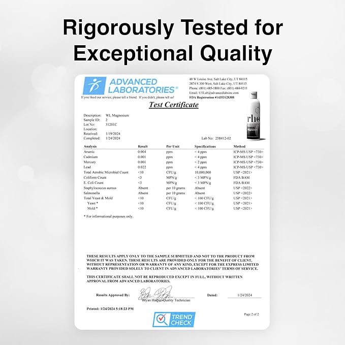Liposomal Magnesium - High Absorption Liquid Magnesium Bisglycinate Vitamin Supplement - Supports Muscle Recovery, Relaxation, Memory & Cognitive Function for Men & Women