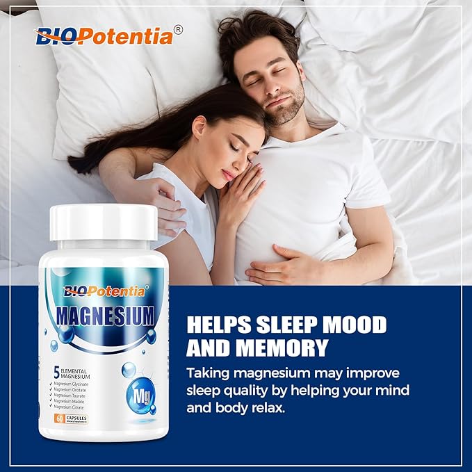 Magnesium Breakthrough Supplement - Has 5 Forms of Magnesium: Glycinate, Orotate,Taurate,Malate, Citrate- Support Sleep, Heart Health, Muscles, and Metabolism (60 Capsules (Pack of 1))