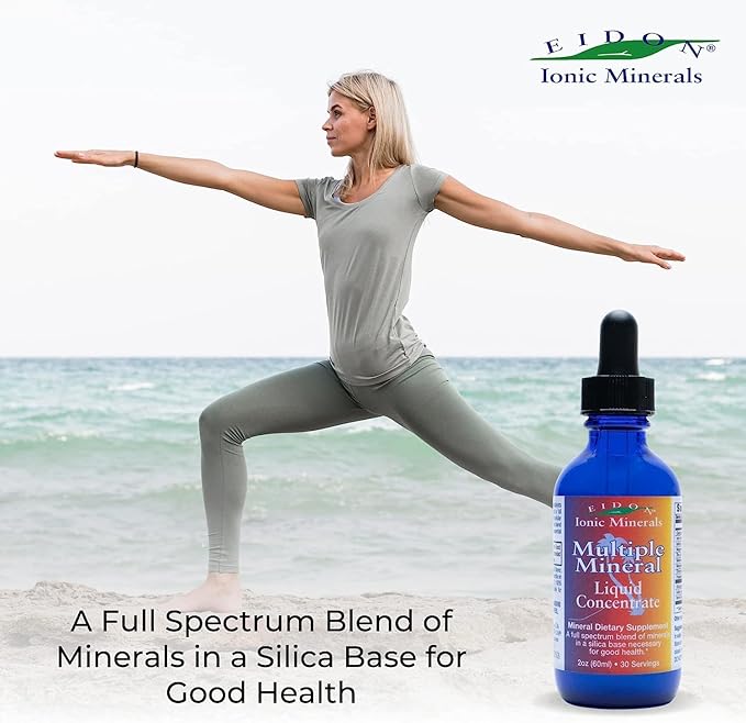 Eidon Ionic Minerals Multiple Minerals Supplement - Ionic Trace Mineral Drops for Water, Natural Liquid Vitamins to Support Heart Health and Hydration, No Preservatives - 2 oz (Pack of 2)