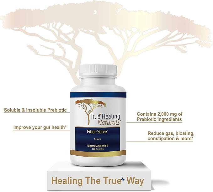 Fiber-Solve - Prebiotic Supplement - 2,000 mg of Prebiotic - 120 Capsules