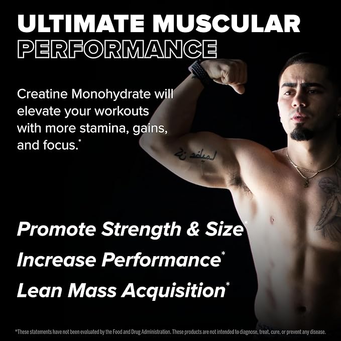 FINAFLEX Pure CREATINE, Unflavored - 10.6 oz - Promotes Muscular Strength, Size & Performance - 100% Pure, Micronized Creatine Monohydrate - 60 Servings