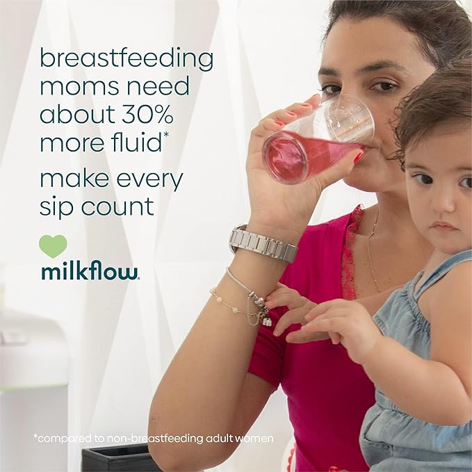 UpSpring Milkflow Electrolyte Breastfeeding Supplement Drink Mix Fenugreek-Free, Moringa & Blueberry Acai Flavor, Lactation Supplement to Support Breast Milk Supply and Restore Electrolytes, 16 Mixes