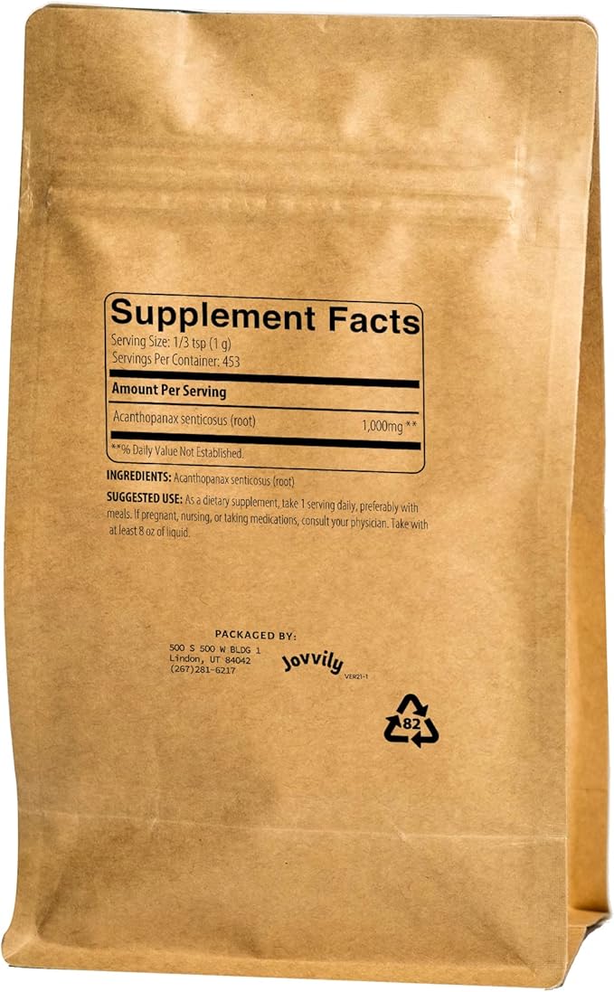 Eleuthero Root Extract Powder - 1lb - Siberian Ginseng - Single Ingredient