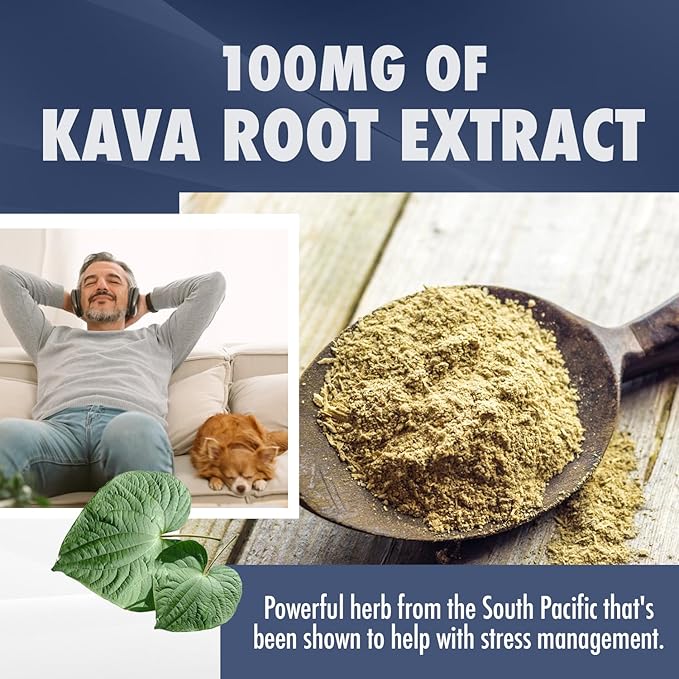 200 MG 5-HTP Elite with Kava Root Extract, Magnesium & SAM-e to Maintain Normal Healthy Sleep & Create a Sense of Wellbeing - 5HTP Supplement with Vitamin B6 - 60 Capsules, 30 Servings