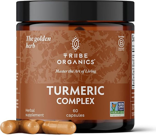Turmeric Curcumin C3 Complex with BioPerine 1050mg - Natural Joint Support - 95% Curcuminoids & Black Pepper Extract for Ultra High Absorption & Potency - Non GMO - Gluten Free - 60 Vegan Capsules
