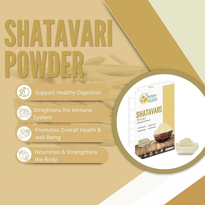 Shatavari Powder Natural Asparagus Racemosus for Lactation Breastfeeding Shatavri Satawar Kalpa Kalp India Improves Lactation | Rejuvenates Stamina | 5.3 oz / 150 GMS