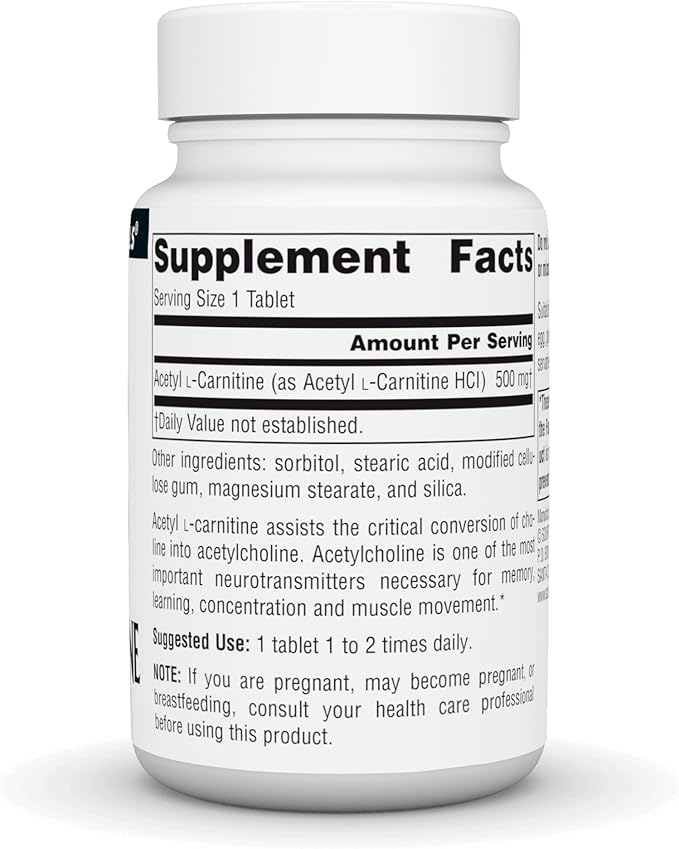 Source Naturals Acetyl L-Carnitine, 500mg, 30 Tablets