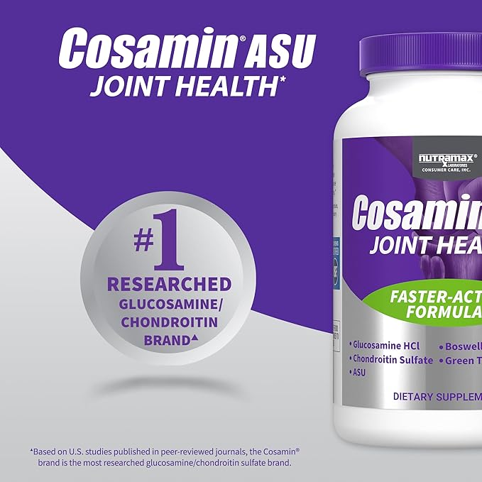 Nutramax Cosamin® ASU Joint Health Supplement with Glucosamine, Chondroitin & ASU for Men’s & Women's Joint Health, 150 Capsules