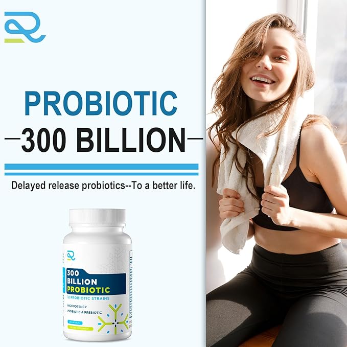 300 Billion CFU Probiotic High Potency, Daily Probiotic Supplement for Women and Men