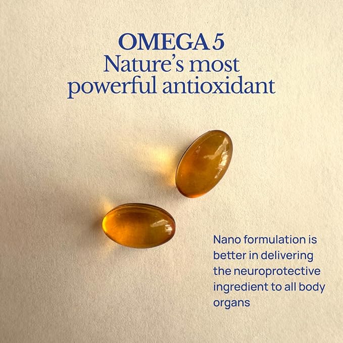 3 MONTH SUPPLY Brain Protect™ Nano Omega 5 Cinnamon Brain Supplement for Memory Focus Patent-Pending Nano-Formulation Antioxidant 180 Softgels Pomegranate Seed Punicic Acid