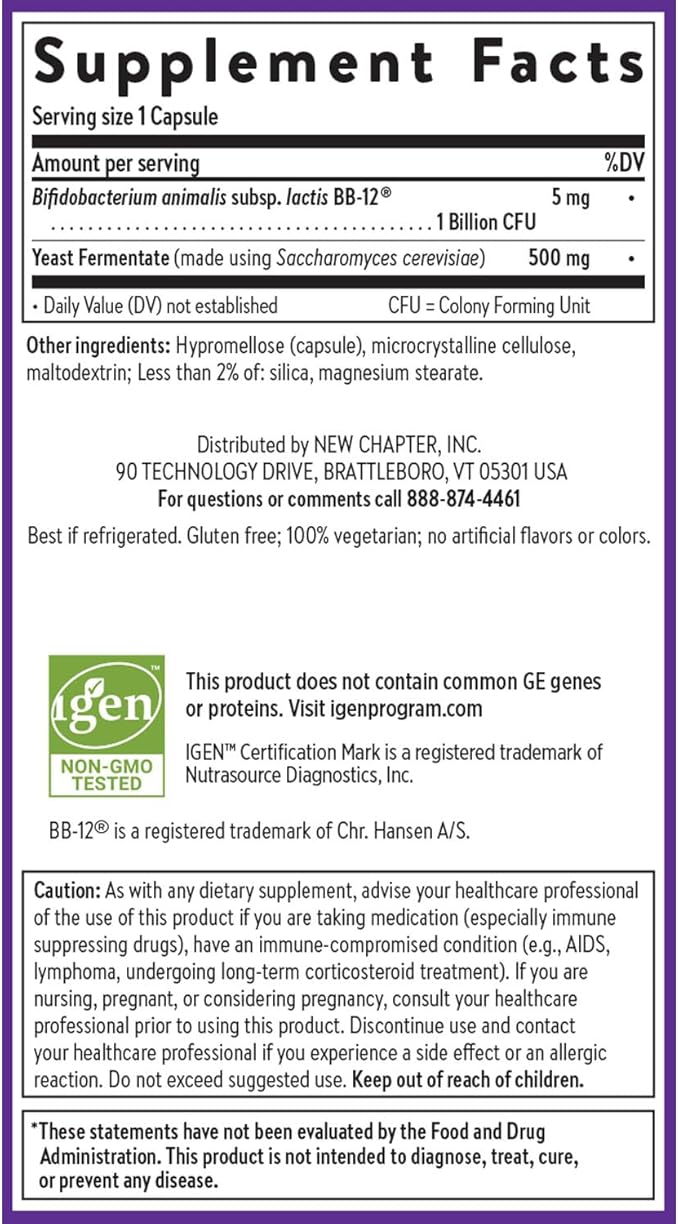 New Chapter All-Flora™ Probiotic Dual Immunity, Clinical-Strength Ingredients - Highly Concentrated Probiotics for Active Immune Support & Gut Health + Immune-Boosting Fermented Postbiotics, 30 ct