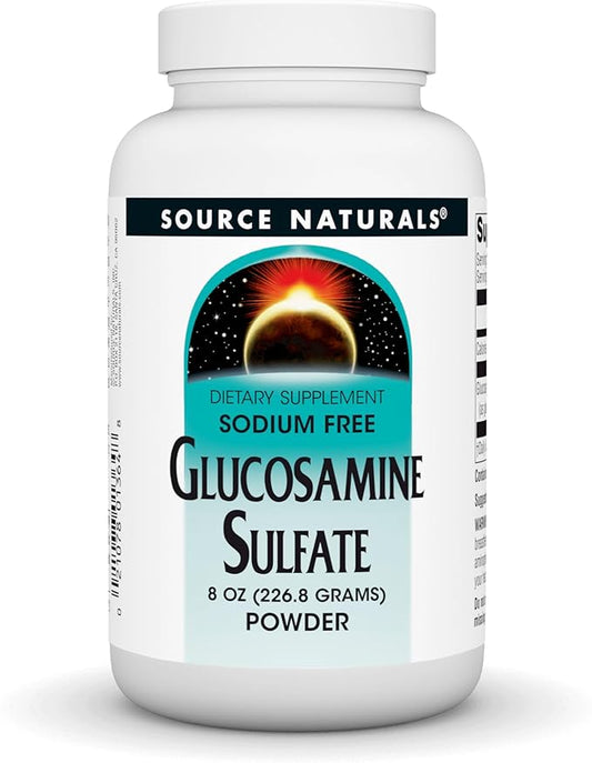 Source Naturals Glucosamine Sulfate, Sodium-Free Powder for Joint Support - 8 oz Powder