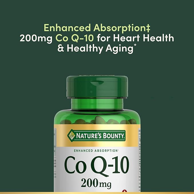 Nature's Bounty CoQ10, Supports Heart Health, Dietary Supplement, 200mg, 80 Rapid Release Softgels