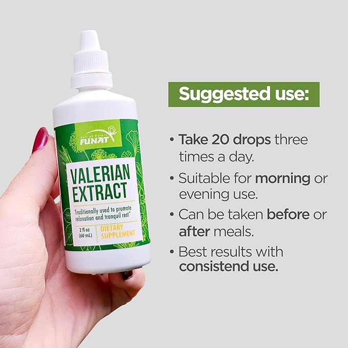 Valerian Root Drops for Adults 2 Oz, 2 Fl Oz | Valerian Extract is commonly Used as a Natural Supplement to Promote Relaxation and Support Sleep.