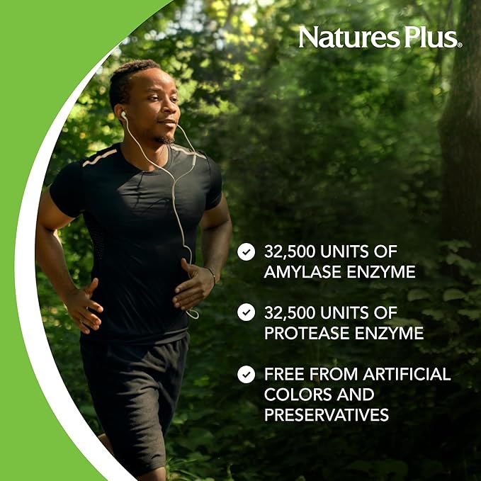 NaturesPlus UltraZyme - 120 mg Ox Bile, 180 Tablets - Maximum Strength Digestive Enzyme Supplement, Promotes Nutrient Absorption - 90 Servings