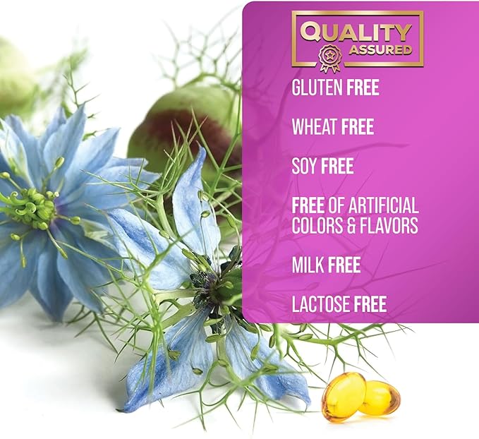 Black Seed Oil 1000mg - Premium Extra Strength Nigella Sativa Blackseed Oil - Black Cumin Seed Oil Skin, Digestive Health & Immune Support - Non-GMO Antioxidant, Gluten Free Supplement - 120 Softgels