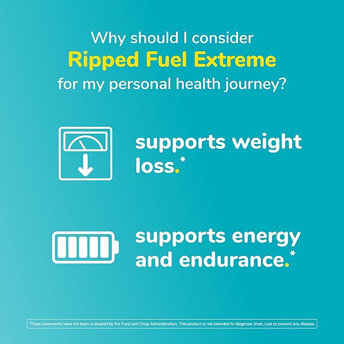 Twinlab Ripped Fuel Extreme - Energy Supplement to Support Weight Management & Muscle Health - 60 Capsules